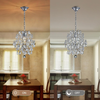 Silver Modern Pendant Chandelier Crystal Raindrop Lighting Ceiling Light Fixture