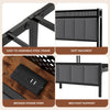 Levede King Bed Frame Metal Mattress Platform LED Lights Storage Headboard USB