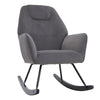 Frosted Velvet Upholstered Rocking Chair Home Office Relaxing Glider Armchairs