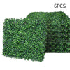 6xArtificial Plant Wall Faux Boxwood Grass Mat Greenery Wall Hedge Foliage Panel