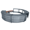 Poly Rattan Lazy Spa Surround Hot Tub Wicker Enclosure Storage Outdoor Garden