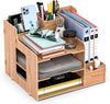 JOPOO Office Desk Tidy Organiser Stationery Storage Rack for A4 Papers, Pens