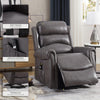 Recliner Armchair Electric Lift & Tilt Assist Chair Faux Leather Grey Mocha