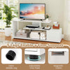 3-Tier Media Console Table TV Stand for TVs up to 55”-White