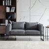 Single/Double/Triple Sofa Armchair Faux Leather Cushion Seat Metal Frame Armrest