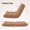 Padded Gaming Sofa Chair with Back Support for Adults and Teens-Apricot