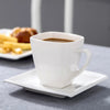 Porcelain Dinner Set 60 Piece Square Plates Bowls Cups Microwave Dishwasher Safe