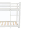 3FT Single Wooden Bunk Bed Kids Sleeper with Slide and Ladder Cabin Bed White