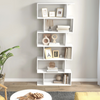 Large Wooden Bookcase Room Divider Tall Bookshelf Storage Display Unit 8 Shelves
