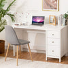 48 Inches Computer Desk Modern Writing Study Table with 3 Drawers White