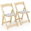 Set of 2 Dining Chairs Foldable Kitchen Chair Portable Wood Kitchen Chair