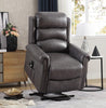 Recliner Armchair Electric Lift & Tilt Assist Chair Faux Leather Grey Mocha