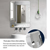 Frameless Bevelled Glass Frame Rectangle Bathroom Mirror Wall Mounted/Glue Paste