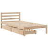Bed Frame with Drawers 90x190 Solid Wood Pine Z1C3