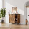 Freestanding Floor Wine Rack with Wine Bottles Holder, Whisky Liquor Cabinet Bar