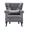 Chesterfield Wing Back Queen Anne Chair Velvet Tufted Lounge Fireside Armchair