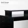 Computer Desk PC Table L-shaped Corner w/Shelves/Drawers Workstation Home Office