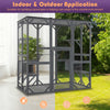 Large Outdoor Catio Wooden Cat Enclosure Big House Outdoor with Platforms Runs