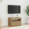 TV Cabinet with LED Lights Artisan Oak 60x35x40 cm Engineered Wood