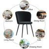 Dining Chairs Set of 2/4 Velvet Kitchen Chairs with Metal Legs