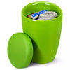 Storage Stool w/ Faux Leather Ottoman Seat Toys Holder ABS Plastic Foam | 51cm