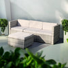Luxurious Rattan Garden Furniture Sofa Lounge Set - In/Outdoor Cushions Included