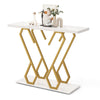 Modern Console Table Faux Marble Narrow Entryway Hallway Table Accent Desk 100cm