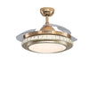 42" Invisible Ceiling Fan with Chandelier Light Remote Control 3 Colour Changing