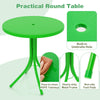 Indoor/Outdoor Collapsible Toddler Activity Table with 2 Folding Chairs-Green