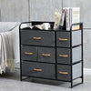 Fabric Cabinets Storage Unit Metal Frame Chest of Drawer Organiser Bedside Table
