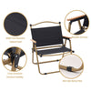 Black Folding Camping Chair Steel Frame Lightweight Portable Outdoor Picnic BBQ