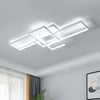 64W Modern LED Ceiling Light 6500K 4-Sqaure Ceiling Lamp White Living Room 90CM