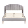 Single Double King Size Bed Frame Upholstered Platform Bed with Slat Support