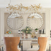 32 inch Round Silver Wall Mirror Gorgeous Decorative Glass Accent Mirror Bedroom