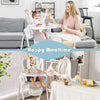 Adjustable Toddlers High Dining Chair Foldable Baby Highchair w/Double Trays