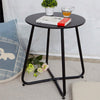 Round Side Coffee Table Tray Sofa Desk LivingRoom Night Stand End Metal Console