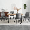 Set of 4 Soft Velvet Fabric Designer Dining Chairs With Metal Legs Kitchen Chair