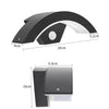 Modern LED PIR Motion Sensor Wall Light Curved Garden Lamp 12W Outdoor