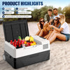 48L Dual Zone Car Refrigerator Portable Fridge 12/24V For Camping Office Car Oab
