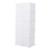10 Cube Wardrobe Portable Interlocking Plastic Modular Closet Organiser Cabinet