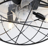 Modern Industrial 17"Ceiling Fan Light LED Chandelier Lamp 3 Speed with Remote