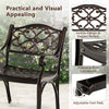 2 Pcs Cast Aluminum Patio Dining Chairs Set Heavy Duty Metal Bistro Chairs