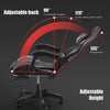 Massage Gaming Chair Leather Racing Office Executive Recliner with Leg Rest Grey