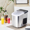 Ice Maker Counter Top for Home Electric Ice Cube Maker with Scoop & Basket Silve