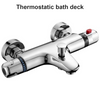 UK Modern Thermostatic Bath Shower Mixer Taps Deck Mounted Chrome Valve Bar Tap