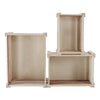 3 Sizes Crate Boxes Storage Fruit Plain Wood Box Display Decorative Craft Crates