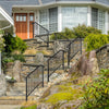 1-4 Steps Iron Handrail Stair Railing Hand Rail Kit Fit Outdoor Garden Steps UK