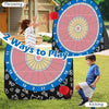 Portable Dartboard Soccer Target Dartboard Giant Kick & Throw Dart Games-Black