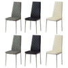 Metal Frame Dining Chair Set of 2 4 6 PU Leather Chairs Kitchen Dinner Seat New