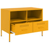 TV Cabinet Stand Unit – Mustard Yellow Cold-Rolled Steel Media Console D1F7